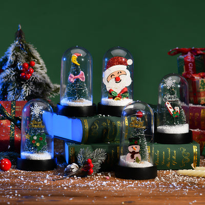 Árbol de Navidad LED con Pantalla de Cristal y Flores Decorativas - Image 4