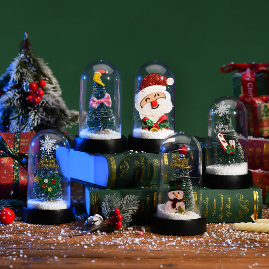 Árbol de Navidad LED con Pantalla de Cristal y Flores Decorativas - Image 4