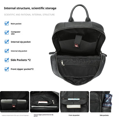 Mochila de Cuero Genuino Premium para Viajes y Uso Diario - Image 4