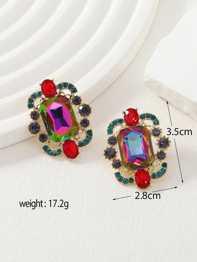Aretes de Cristal Lujo Geométricos con Gota de Agua - Image 16