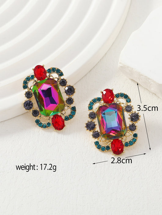 Aretes de Cristal Lujo Geométricos con Gota de Agua - Image 16