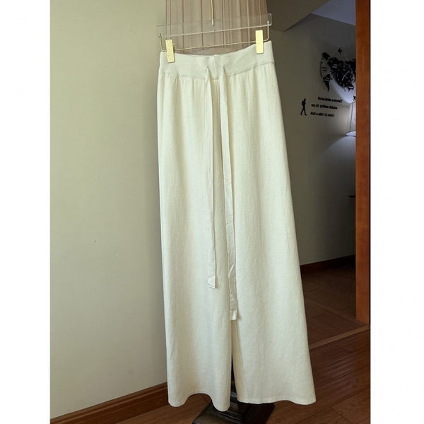 Pantalones Anchos de Punto Minimalista para Mujer