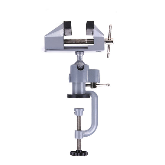 Tornillo de Banco Giratorio 360° Dual con Pinzas Universales