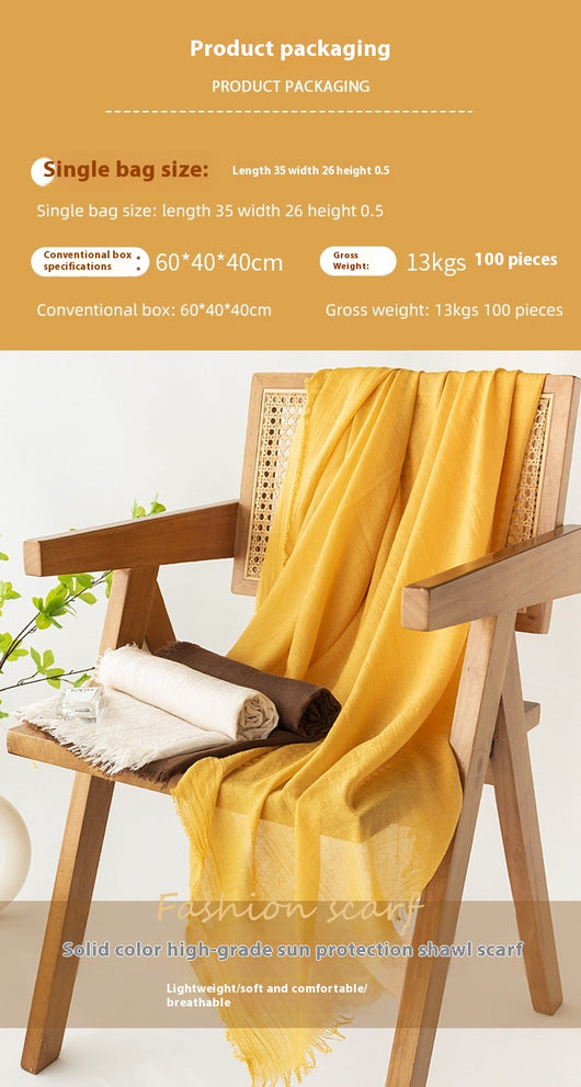 Pañuelo de Algodón y Lino Verano - Protección Solar Elegante - Image 47