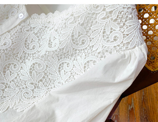 Blusa de Encaje Diseño Francés - Elegancia y Temperamento Femenino - Image 8