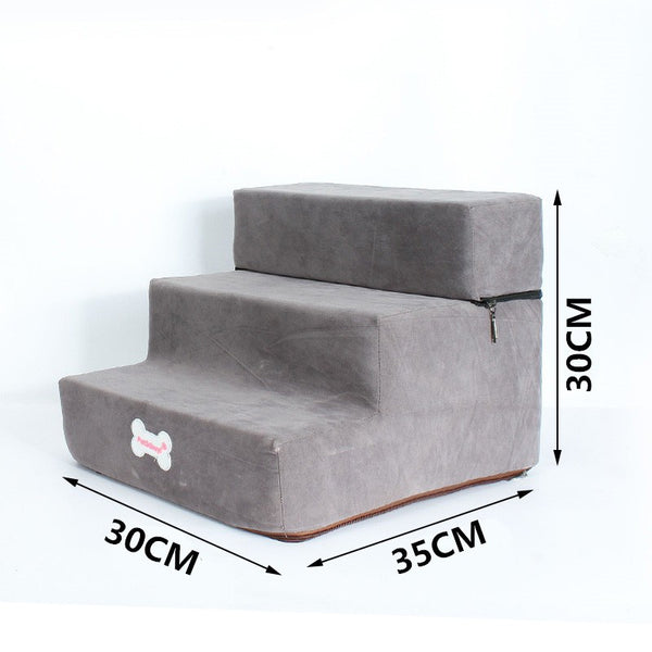 Escaleras para Mascotas - Rampa de 3 Escalones con Cama Integrada para Perros y Gatos