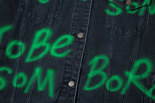 Chaqueta Denim Hip Hop con Letras Americanas Estampadas - Image 13