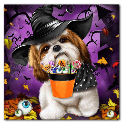 Pintura de Diamantes Gato Halloween Cuadrado - Arte Relajante y Decorativo - Image 20