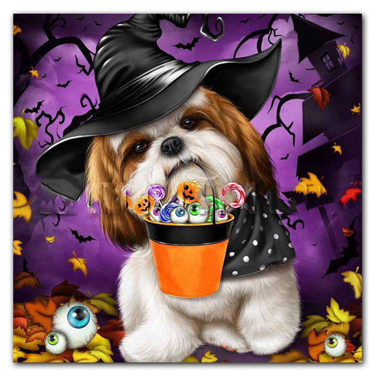 Pintura de Diamantes Gato Halloween Cuadrado - Arte Relajante y Decorativo - Image 20