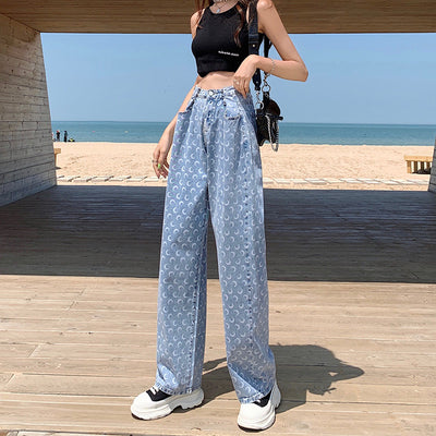 Pantalones Rectos Estampados Oversize con Largo Dragging - Image 2