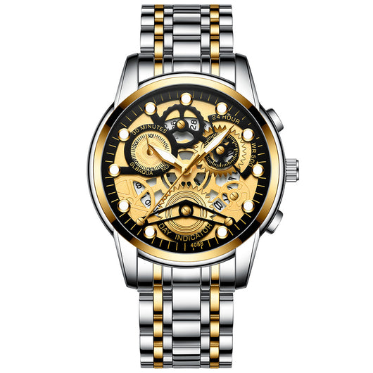 Reloj de Cuarzo Hueco para Hombre - Diseño Fashion Negro - Image 27