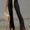Women's High-Waisted Flare Pants - Slim Elegant Fit