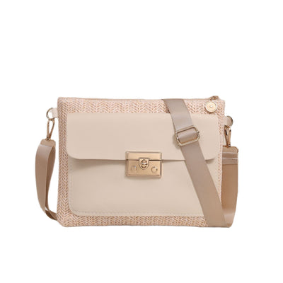 Bolsa de Hombro Tejida en Paja - Diseño Liso y Versátil - Image 5