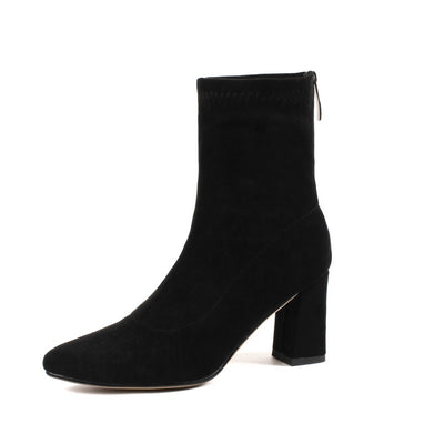 Botas Martin de Tacón Alto para Mujer - Caña Media Puntiaguda con Tacón Grueso - Image 9