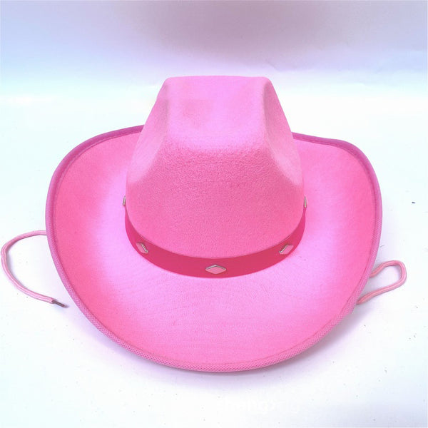 Sombrero Vaquero Infantil de Fieltro Poliéster con Ala Grande