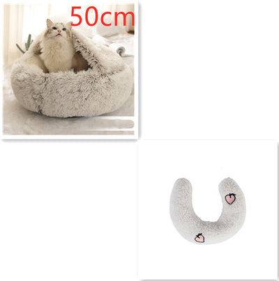 Cama 2 en 1 para Perros y Gatos - Cama Cálida de Felpa Suave Tipo Casa - Image 100