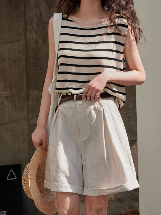 Pantalones Cortos Anchos y Sueltos con Efecto Reductor para Mujer - Image 10