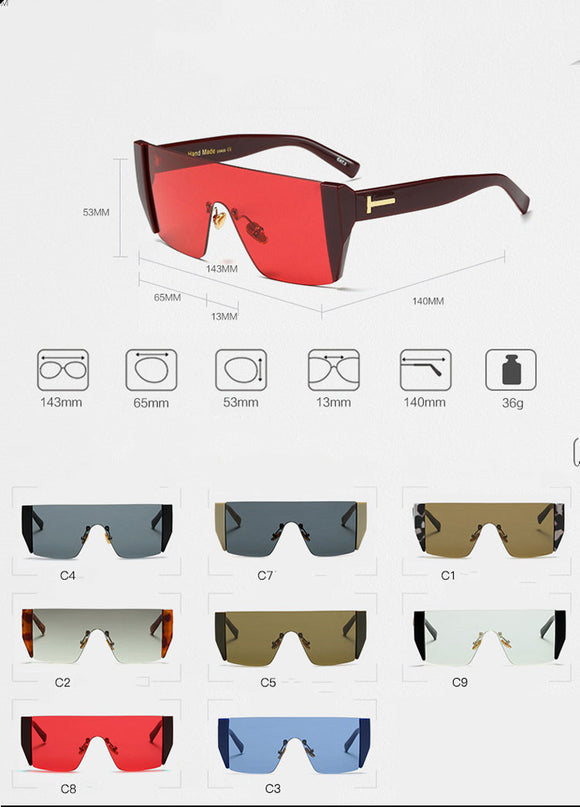 Gafas de Sol Cuadradas Antiaire con Protección Total