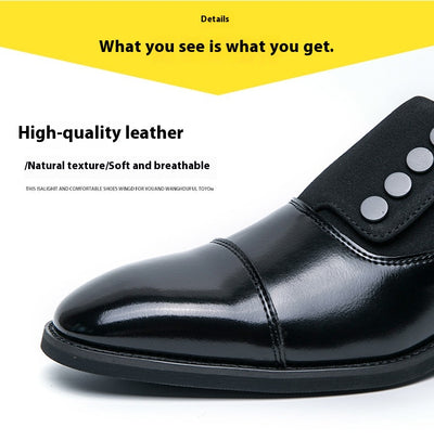 Zapatos de Cuero Slip-On con Punta Redondeada para Hombre - Image 16