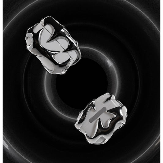 Carcasa de Auricular Plateada Metálica Brillante - Image 2