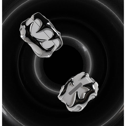 Carcasa de Auricular Plateada Metálica Brillante - Image 2