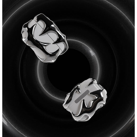 Carcasa de Auricular Plateada Metálica Brillante