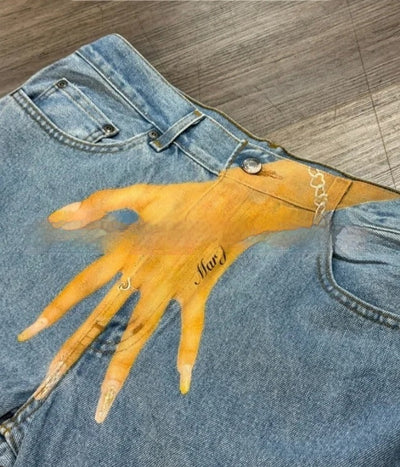 Jeans Estampados Personalizados con Diseño de Dedos - Image 8