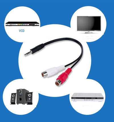 Cable Adaptador de Audio 3.5mm a 2 RCA Hembra - Image 6