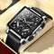 Reloj de Cuarzo Multifunción para Hombre - Diseño Cuadrado Elegante