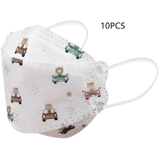 White KF94 disposable 3D stereo mask with ear loops, designed for adults and children for daily protection. - Image 6