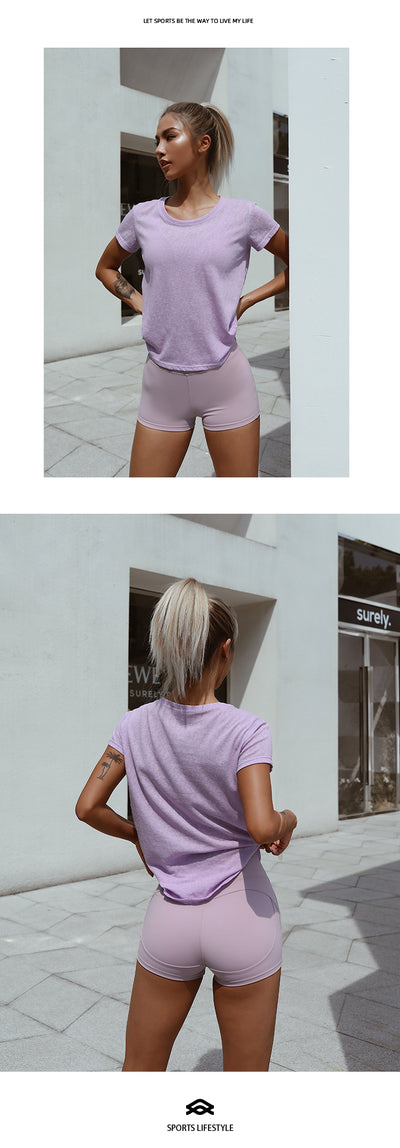 Playera Deportiva Mujer Suelta Transpirable - Yoga y Running de Secado Rápido - Image 16