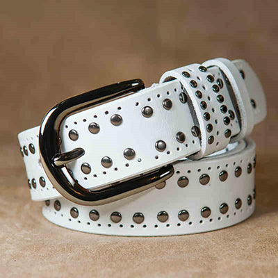 Cinturón de Cuero Genuino para Mujer con Remaches Decorativos - Image 15