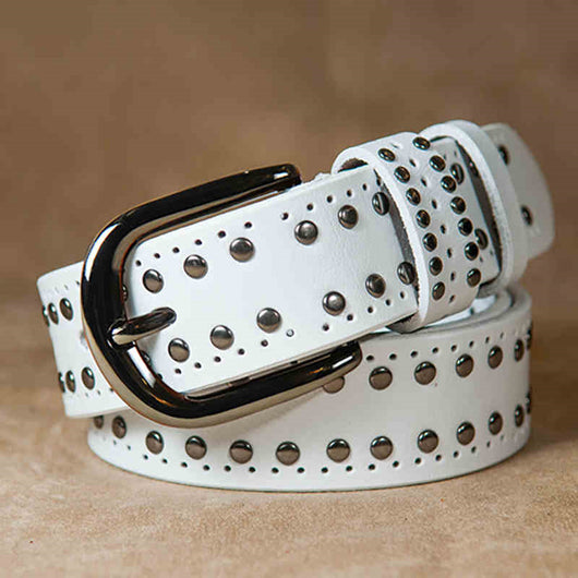 Cinturón de Cuero Genuino para Mujer con Remaches Decorativos - Image 15