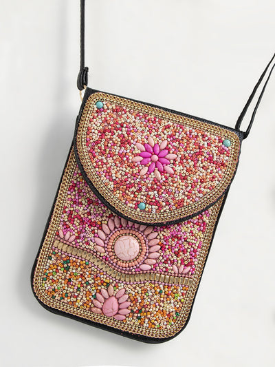 Bolsa Bohemia para Celular con Cuentas y Concha Marina - Image 17