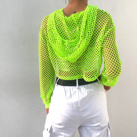 Blusa Transpirable con Encaje Calado y Protección Solar para Mujer - Image 18