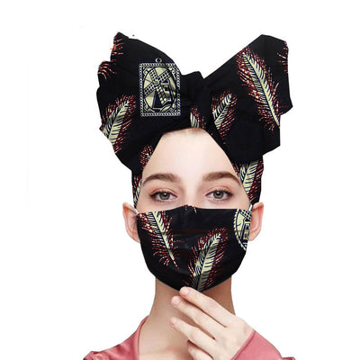 Turbante de Algodón con Estampado Africano Batik para Mujer - Image 5