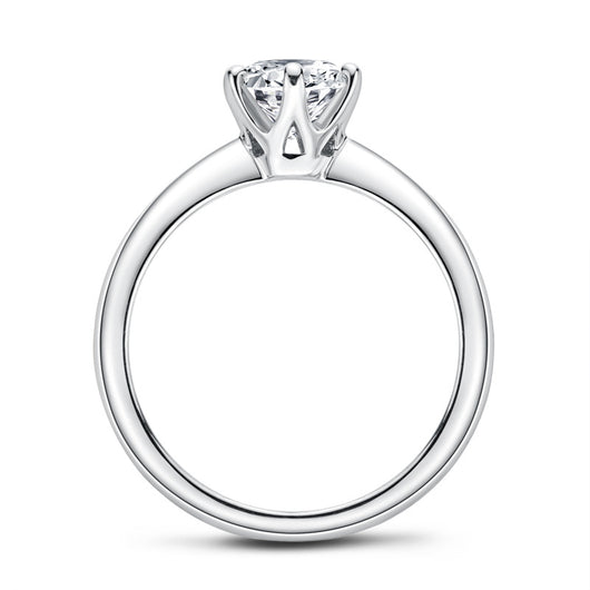 Anillo de Moissanita Clásico Seis Puntas 1 Quilate Plata 925 - Image 9