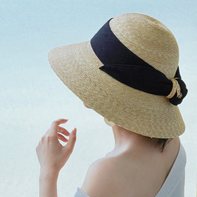 Sombrero de Paja para Mujer con Lazo y Cúpula - Estilo Verano - Image 11