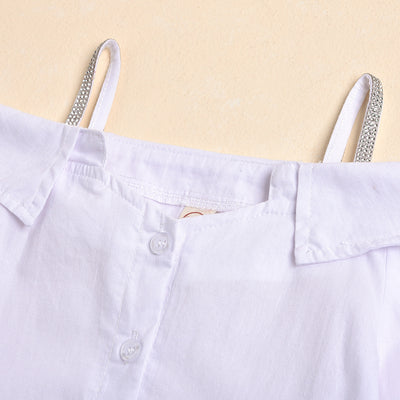 Conjunto Asimétrico: Blusa de Algodón con Hombro Descubierto y Jeans Rotos - Image 19