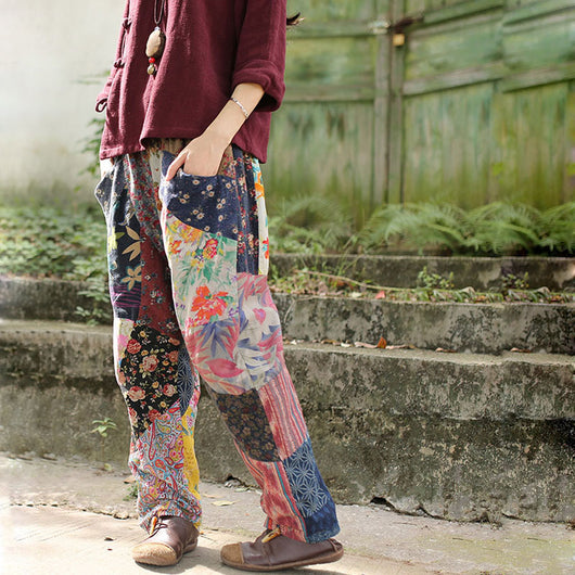 Pantalones Casuales Sueltos de Algodón y Lino Doble Capa para Primavera - Image 7
