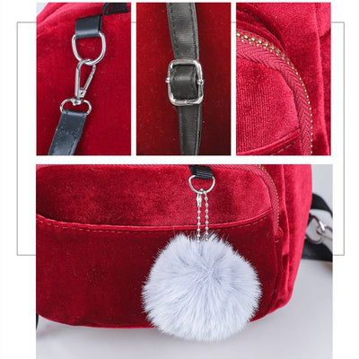 Bolso Mensajero Multifuncional de Terciopelo con Colgante para Cintura - Image 14