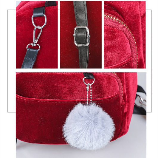 Bolso Mensajero Multifuncional de Terciopelo con Colgante para Cintura - Image 14