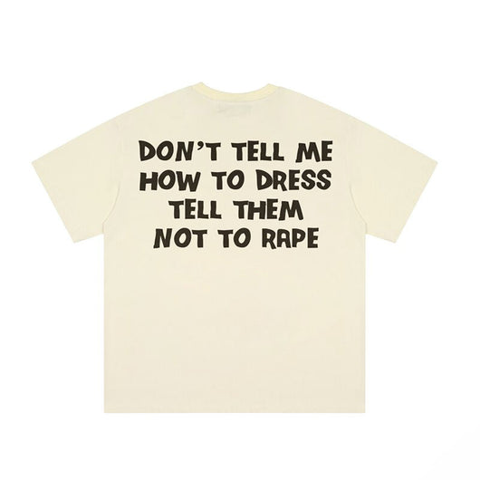 Playera Suelta con Estampado de Letras Personalidad Americana - Image 3
