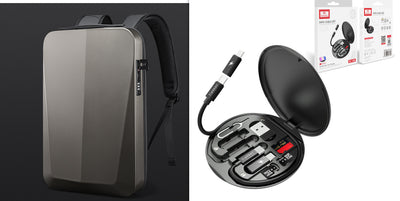Mochila Ejecutiva Impermeable con Compartimento para Laptop - Diseño Profesional en Carcasa Rígida - Image 12