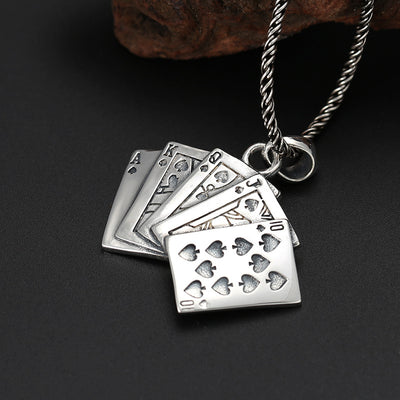 Dije de Plata Esterlina S925 Diseño Poker Versátil y Moderno - Image 3