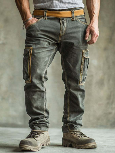 Pantalones de Trabajo Vintage Punk para Hombre - Image 22