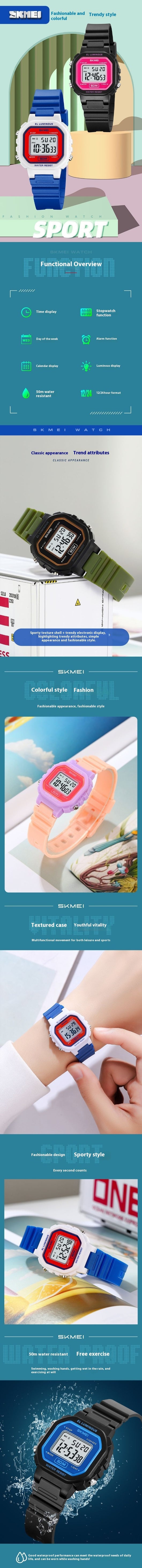 Reloj Deportivo Multifuncional Resistente al Agua con Esfera Luminosa - Image 11