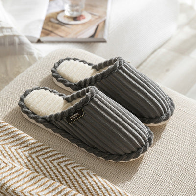 Pantuflas de Pareja Invierno Terciopelo Plataforma Antideslizante Cálidas - Image 3