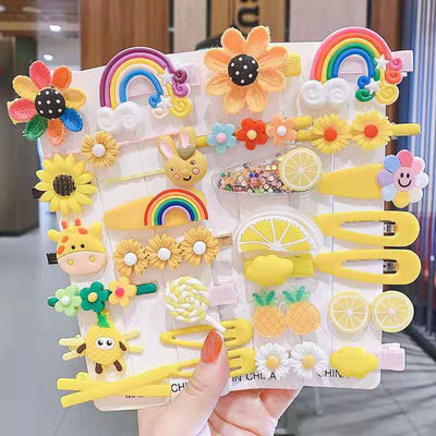 Clips Decorativos Infantiles Princesa Flores Estilo Japonés y Coreano - Image 24