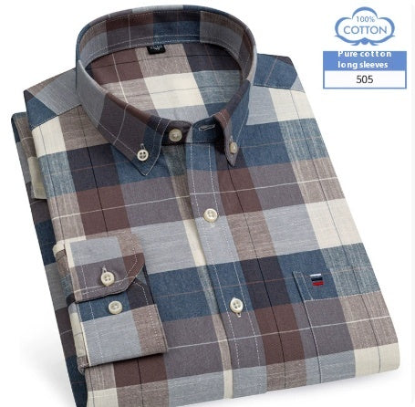 Camisa Cuadrille de Algodón Puro para Hombre - Image 12
